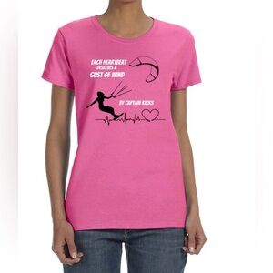 Tshirt kiteboarding kitesurfing girl by CK cotton
